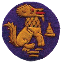 The shoulder patch adopted by the Chindits was a chinthe guarding a Burmese pagoda.