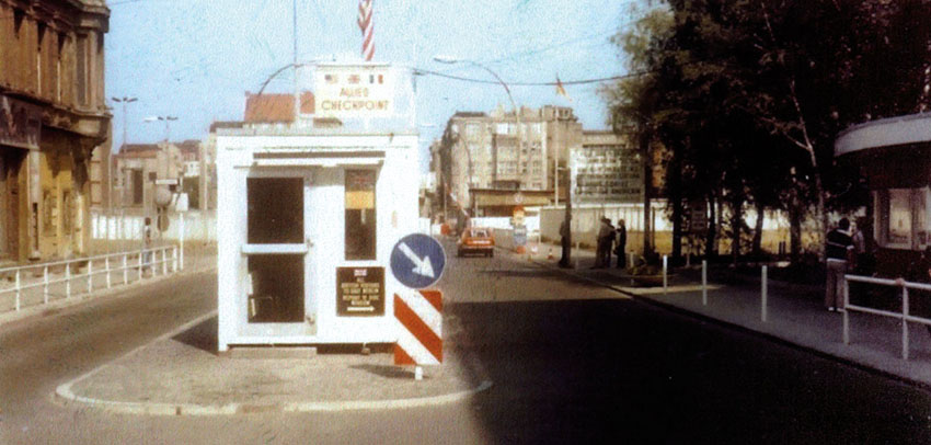 Checkpoint Charlie in a photo taken in 1984 at the time of the author’s tour with Detachment A.