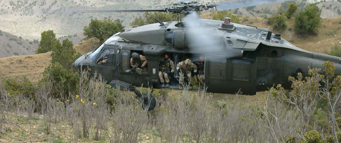 UH-60 Black Hawks of TF Saber were used to transport the ODA 163 QRF.