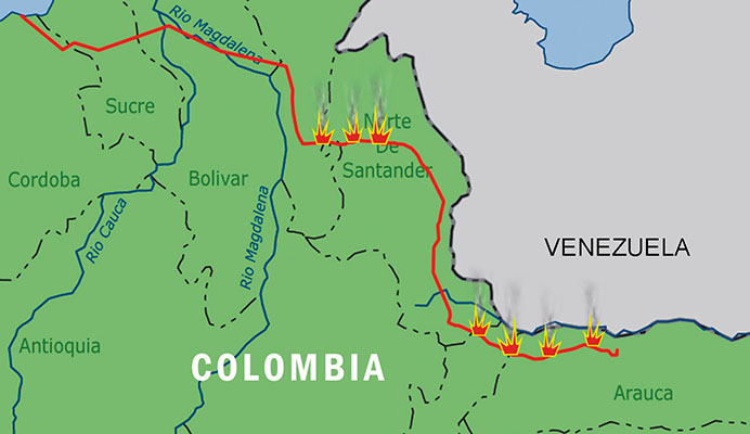 From 1986 until 2006, this one pipeline in northern Colombia suffered nearly 1,050 attacks. These attacks can produce environmental disasters and also result in the loss of millions of dollars in lost production and fuel.