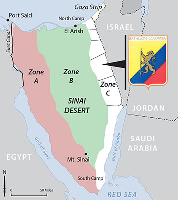 MFO Sinai map with Central Sector of Zone C highlighted