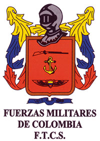 The coat of arms of the Colombian Military