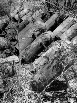 FMLN battery of rampas outside the 4th Brigade at El Paraiso, El Salvador, in 1988.