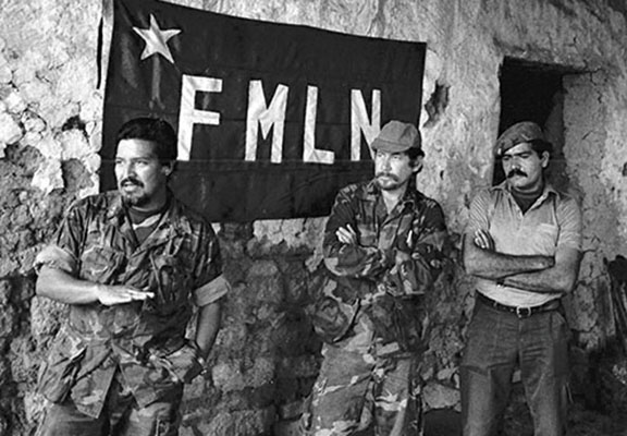 El Salvadoran FMLN Comandantes Lionel Gonzalez, Dimas Rodríguez, and Facundo Guardado.