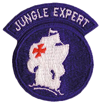 A Jungle Expert tab was added to the U.S. Army Caribbean Command shoulder patch to make the Jungle Warfare Expert pocket patch.