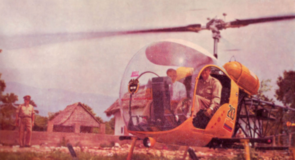 President Gustavo Rojas Pinilla, an avid helicopter pilot, established the Colombian Army helicopter school at Tolemaida.