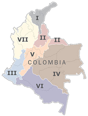 PATTs currently work with all the Colombian divisions except the 1st and 5th.