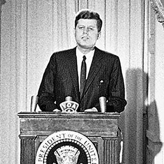 President John F. Kennedy announcing the Alliance for Progress.