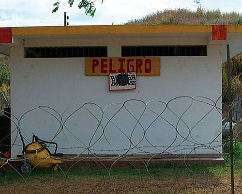 The small out building at serves as the ammunition supply point at Pijaos.