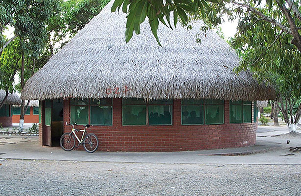 A typical classroom building used at the CNP training center in Espinal.