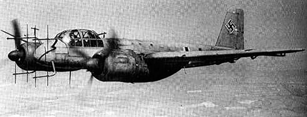 German Junkers JU88G night bomber in flight