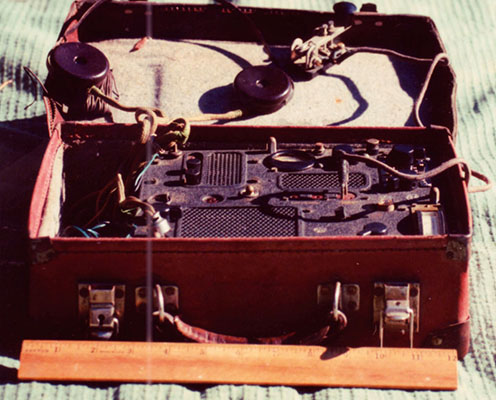 Small Type A Mark III radio in suitcase containers