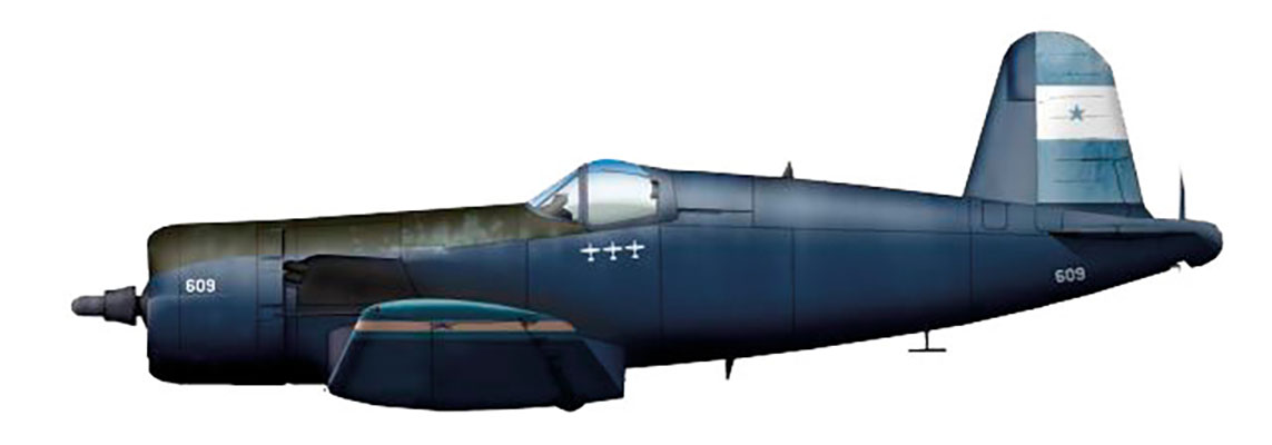 Honduran Air Force F4U-5 Corsair fighter
