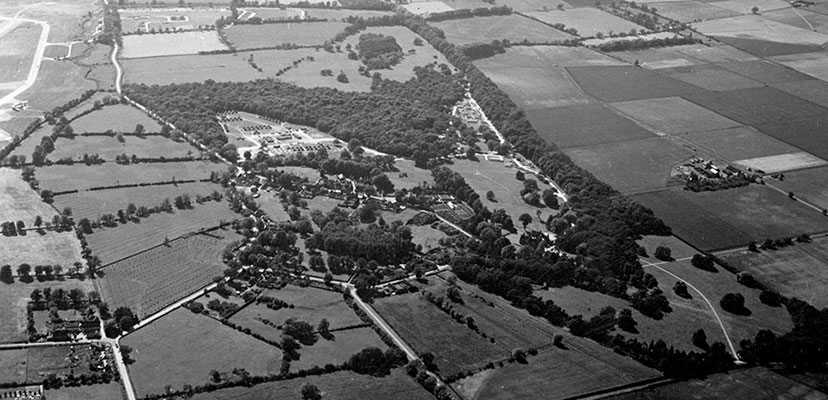 Area H at Holmewood, UK, as seen from the air.
