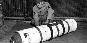 White canisters were used for air-drop operations in Scandinavia.