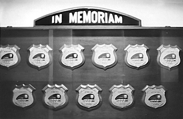 Memorial plaques in the hallway at C Company, 1st SFG, in 1964. Each represents a C Company SF soldier killed in Vietnam.