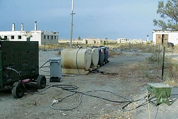 Refueling point for vehicles established by the LTF at Bagram.