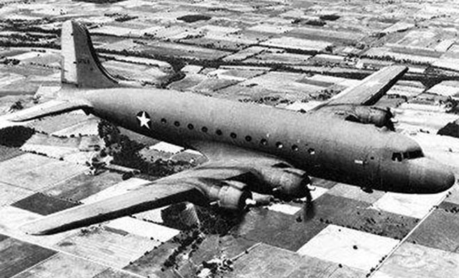 The C-54 Skymaster could be used to deliver M22 tanks to the field.
