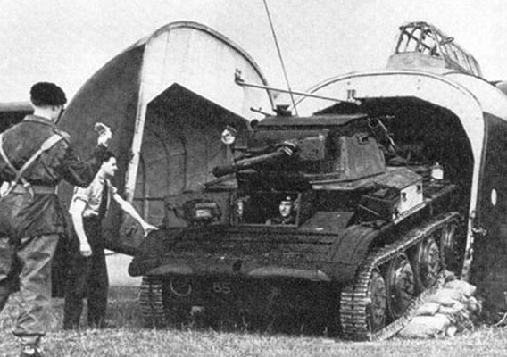 Tetrarch air delivered tank easing out of a British Hamilcar glider.
