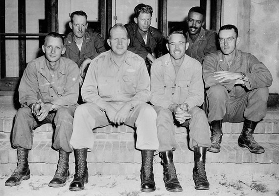The original 1st L&L Company officers in Seoul, Korea, October 1951.