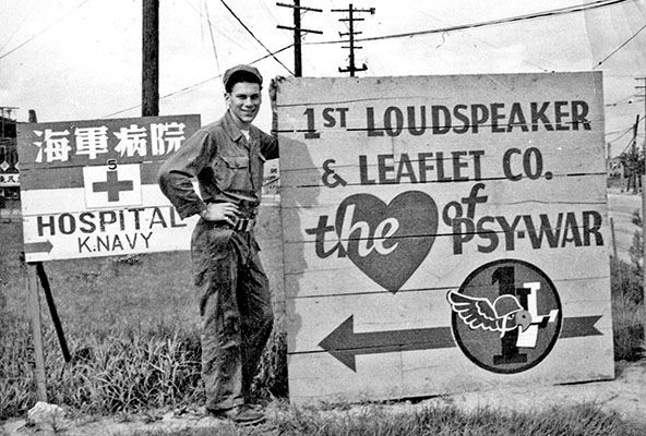 1st L&L road sign at the main intersection