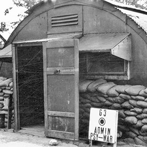 This Quonset hut at I Corps headquarters served as 1Lt Ivan G. Worrell’s home for three months in 1953 before he became the L/S Platoon Leader.