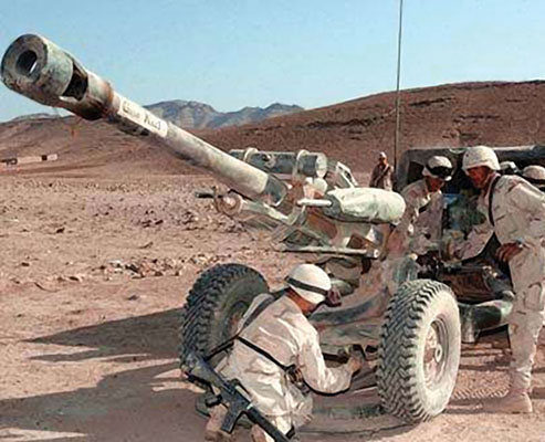Team Comanche supported the Special Forces Task Force with two M-119 105mm howitzers.