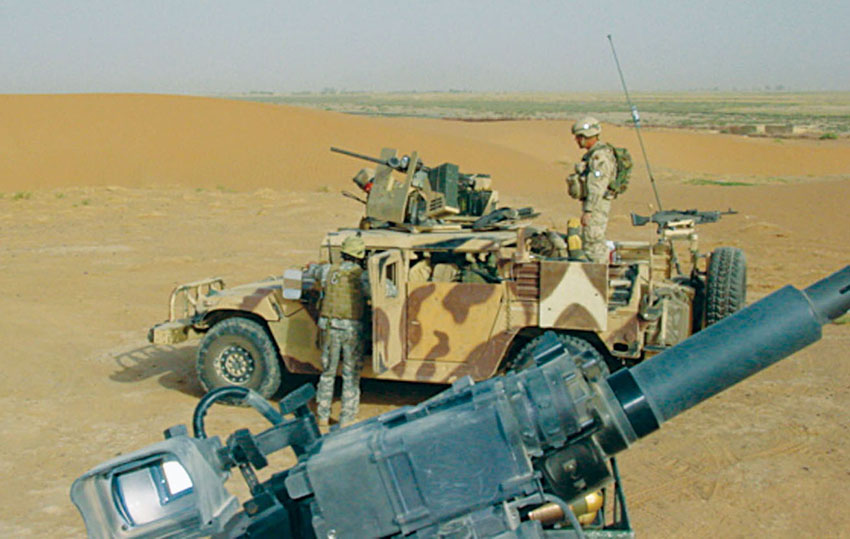 AOB-330 prepares for the movement across the Red Sand Desert.