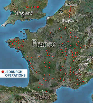 Map: Jedburgh Operations