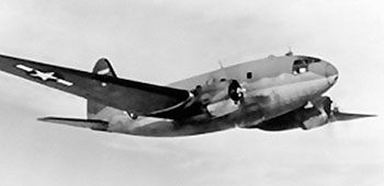 World War II-era C-46 “Commando” transport.