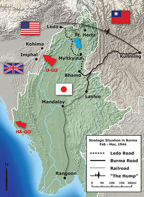 Strategic situation in Burma, Feb-Mar, 1944