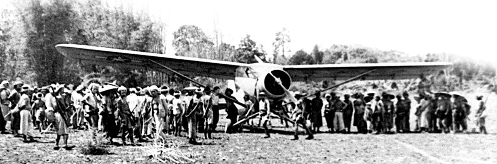Detachment 101 had its own light air force, dubbed the “Red Ass Squadron.” Here, an L-1 Stinson “Vigilant” has landed at an improvised airstrip in Burma, 1944.