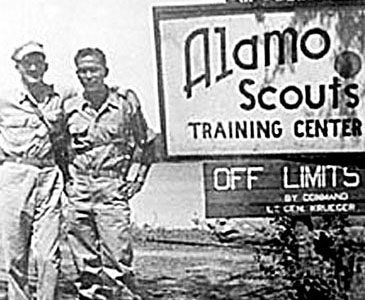 1LT Mayo Stuntz `with 1LT Rafael Ileto at the last ASTC on Luzon, Philippine Islands. Stuntz was the ASTC Supply Officer renowned for his ability to “scrounge necessities.” Rafael Ileto was a West Point graduate who later rose to be Chief of Staff of the Philippine Army and Secretary of National Defense.