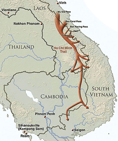 The Ho Chi Minh Trail was an extensive network of roads and trails that formed the logistical lifeline for the Viet Cong and North Vietnamese Army forces in South Vietnam.