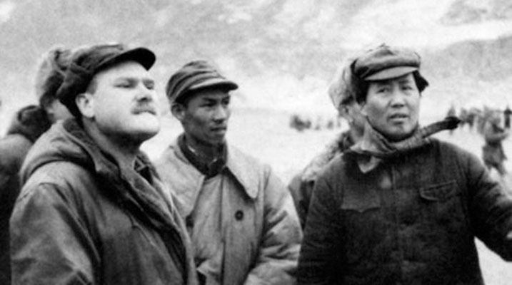 Mao Zedong with Associated Press correspondent John Roderick in Yenang China, 1946. Mao’s Peoples Republic of China broke with the Soviet Union in the 1960s, resulting in two Communist spheres of influence in the world.