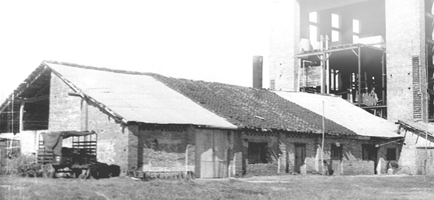 The communications and storage building and the rappelling tower in the abandoned sugar plantation near La Esperanza.