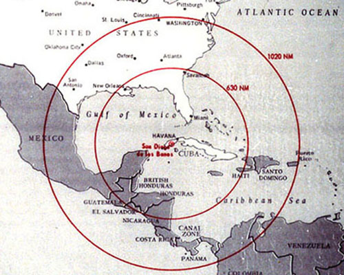 Several Latin American countries contributed to the U.S.-led blockade during the Cuban Missile Crisis. They realized that their countries were also within range of the Soviet Union’s nuclear missiles.