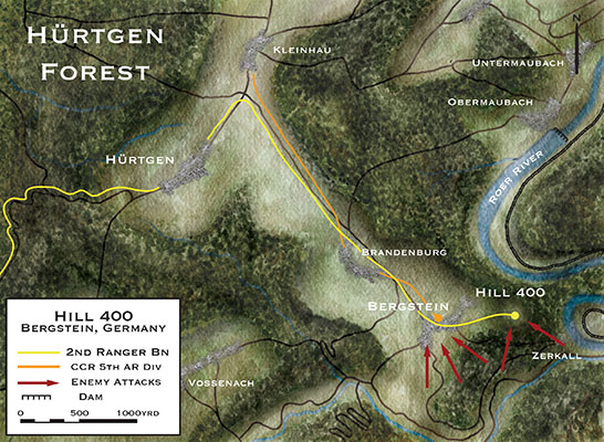 MAP: Hill 400. Bergstein, Germany