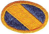 Parachute badge background issued to the 77th SFG with its teal blue and gold colors.