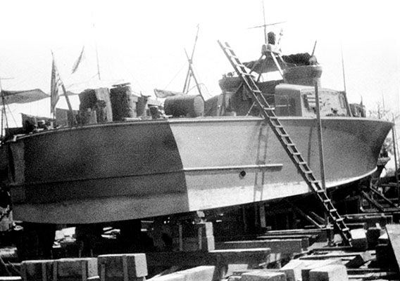 After Operation BOSTON, P-564 was withdrawn to Calcutta, India for repairs. It had to be put in drydock so that the hull could be dried out and inspected.