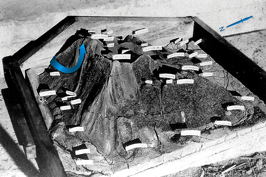 A model of the sand table used by the Force in the planning of the attack on Monte La Defensa. 