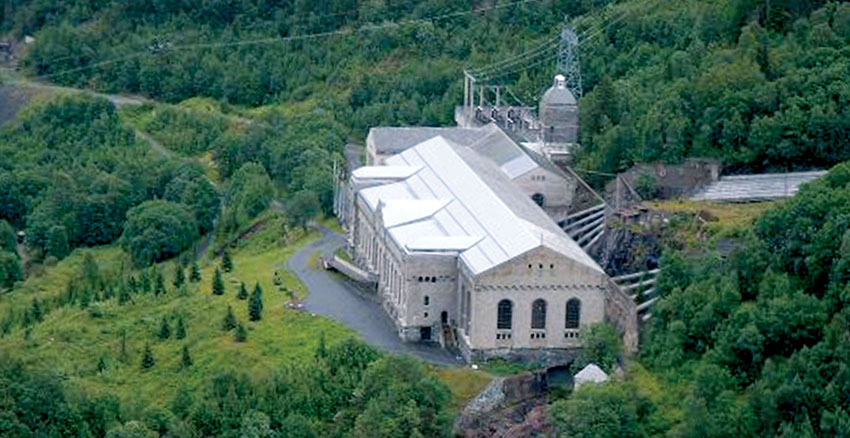 The 60 mega-watt Vermork hydroelectric plant near Telemark, Norway