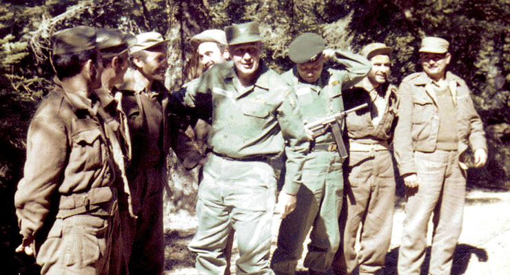 COL Donald D. Blackburn with a group of Lodge Act soldiers in the 77th SFG.