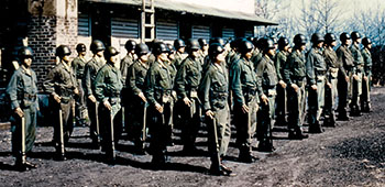 Julius Reinitzer with his group at Fort Devens, MA in 1952.