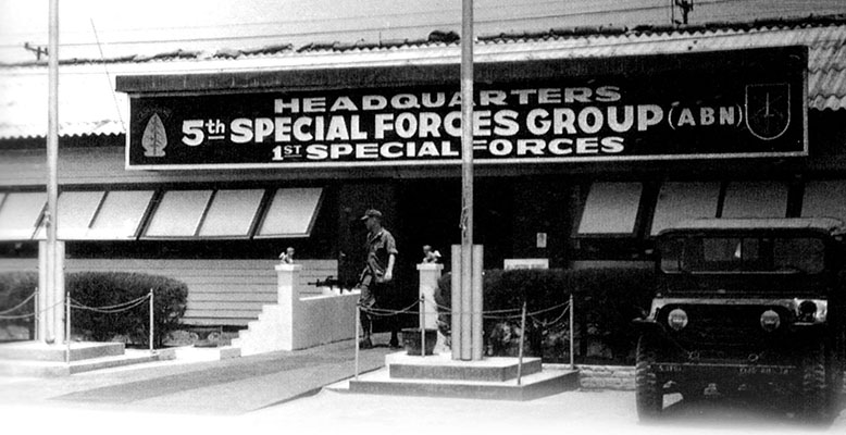 The 5th Special Forces Group was responsible for all Special Forces operations in Vietnam from October 1964 until the Group returned to Fort Bragg in March 1971. From its base at Nha Trang, 5th SFG controlled over 1400 Special Forces personnel in 1965.