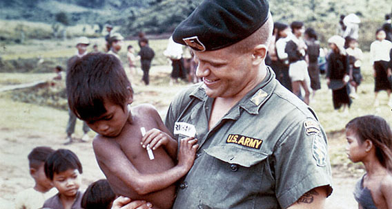 Captain Joseph S. Stringham commanded Detachment A-301 during his second tour in Vietnam. Given the mission to organize and train a reaction force to support the CIDG camps, he formed the first MIKE Force with ethnic Chinese Nung soldiers in June 1965.
