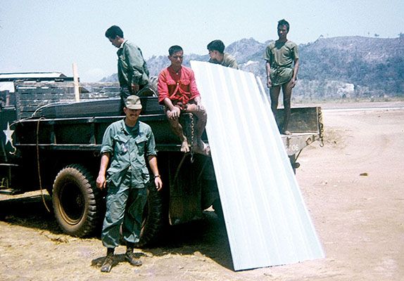 41st personnel often had to scrounge materials for their projects.