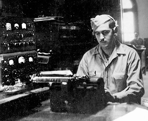 DiBlasi at his radio while with the OSS in China.