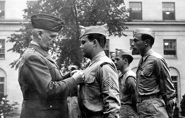 Caesar J. Civitella was assigned as one of the first SF instructors at the PSYWAR Center. During WWII, he had learned Unconventional Warfare by serving in Office of Strategic Services (OSS) Operational Groups in France and Italy.