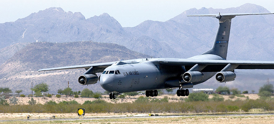 C-141B Starlifter. After being properly blessed in Kathmandu, U.S. Air Force C-141B’s carried the Nepalese contingent halfway around the world to Haiti.